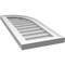 Ekena Millwork Quarter Round Top Right Surface Mount PVC Gable Vent w/ 2"W x 1-1/2"P Brickmould Frame, 12"W x 28"H GVPQR12X2802SN - alternate 2